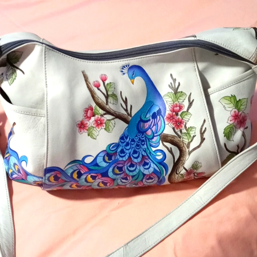 ANUSCHKA WHITE SHOULDER BAG